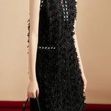 Exquisite and Elegant Tassel Sleeveless Vest Dress - liwisi