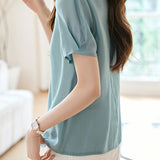 French Fresh Solid Color Shirt