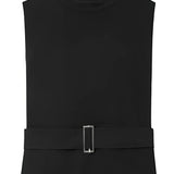 Stylish Knit Vest & White Shirt Layered Two-Piece Set - liwisi
