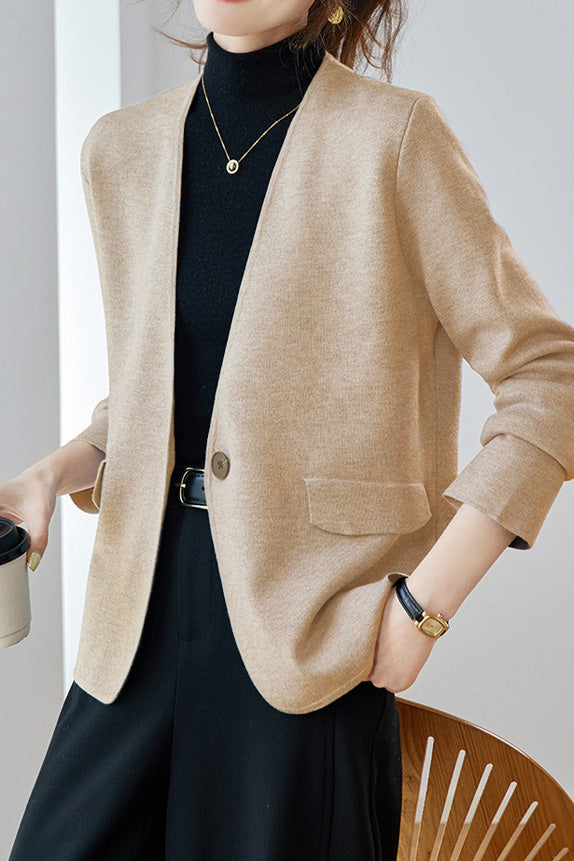 Elegant Loose Knit Jacket - liwisi