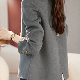 Casual Office Wool-Blend Blazer
