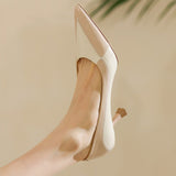 Elegant Office Pointed Color-Block High Heels - liwisi