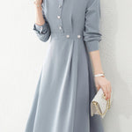 Fashionable Waist-Slimming Shirt Dress - liwisi