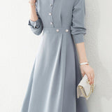 Fashionable Waist-Slimming Shirt Dress - liwisi