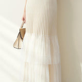 Fashionable Versatile Knit Paneled Skirt - liwisi