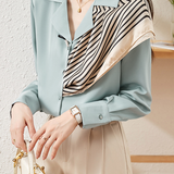 Early Autumn Elegant Office Suit Collar Long-Sleeve Shirt