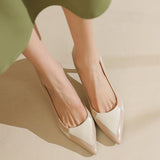 Elegant Office Pointed Color-Block High Heels - liwisi