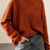 Casual Versatile Soft Textured Knit Sweater