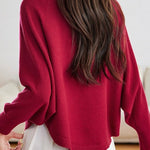 Casual Batwing Sleeve Fringed Knit Cardigan - liwisi