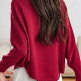 Casual Batwing Sleeve Fringed Knit Cardigan - liwisi