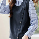 Early Autumn Fashionable Vest Spliced Shirt - liwisi