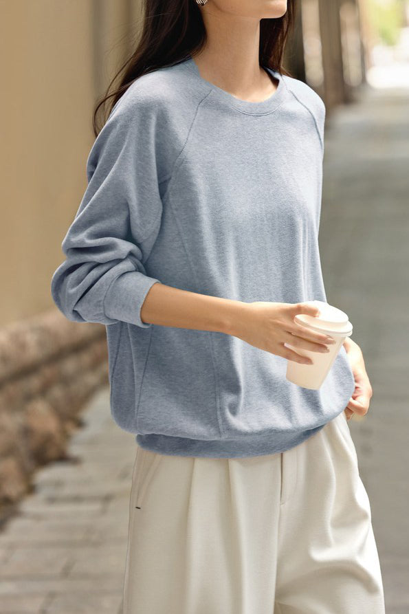 Versatile Casual Round Neck Sweatshirt - liwisi