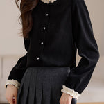 French Lace Patchwork Shirt - liwisi