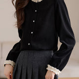 French Lace Patchwork Shirt - liwisi