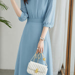French-Style Three-Quarter Sleeve Elegant Dress - liwisi