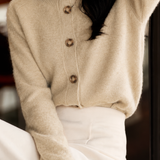 Casual Elegant Solid Turtleneck Cardigan