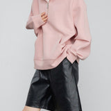 Casual Hooded Half Zip Long Sleeve Sweatshirt