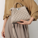 Diamond Pattern Feminine Kelly Bag - 4 Colors Available