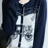 Fashion Casual Versatile Crew Neck Knit Top