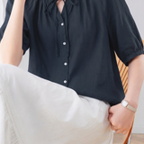 Temperament Commuter Bow Tie Ribbon Doll Blouse