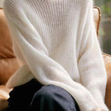 Round Neck Lace Knit Top - 5 Colors Available