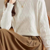 Bottle Neck Ruffled Decor Rib Hem Knit