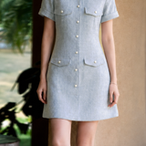 Elegant Commuter Tweed Dress