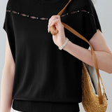 Elegant Flutter Sleeve Crew Neck Short Sleeve T-Shirt
