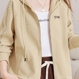 Basic Hooded Logo Decor Hoodie - 3 Colors Available
