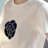 Printed versatile short sleeve T-shirt - liwisi