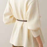 Fashion Casual Notch Lapel Sweater Coat