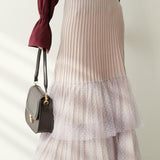 Fashionable Versatile Knit Paneled Skirt - liwisi