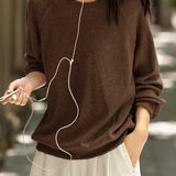 Versatile Casual Round Neck Sweatshirt - liwisi