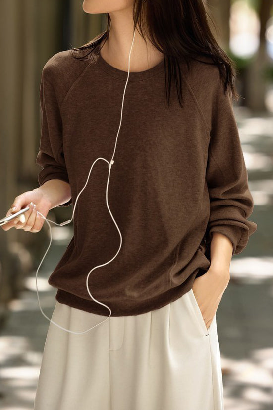 Versatile Casual Round Neck Sweatshirt - liwisi