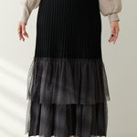 Fashionable Versatile Knit Paneled Skirt - liwisi