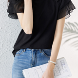 Versatile Spliced Short-sleeve T-shirt
