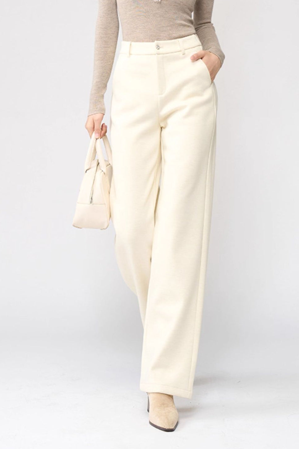 Casual Versatile Solid-Color Straight-Leg Pants - liwisi