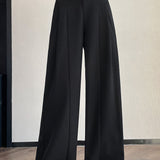 Casual Versatile Pleated Wide-leg Pants