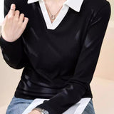 Johnny Collar Simple Design Long Sleeve Knit - 4 Colors Available