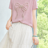 Gentle Commuter Pearl Bow T-shirt
