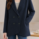 Elegant Minimal Lapel Knit Coat