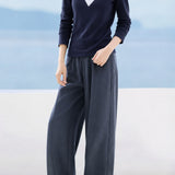 Elegant Commuter Contrast Half-Zip Stand Collar Slim Long-Sleeve Base Layer Top