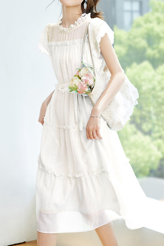 Casual Ruffle Edge Cake Dress