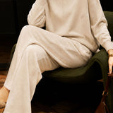 Casual Solid Knit Two-Piece Set With Side Slits