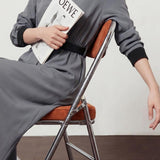 Intellectual Commuter Contrast Spliced Half-Placket Dress