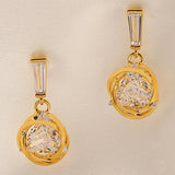 Geometric Pattern Silicon Decor Hook Earrings