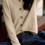 Casual Elegant Solid Turtleneck Cardigan