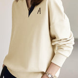 Skipper Collar Logo Embroidered Sweatshirt - 2 Colors Available