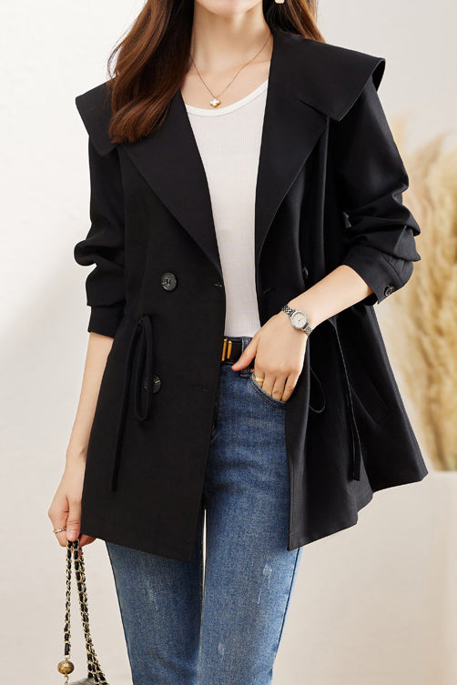 Classic Solid-color Trench Coat - liwisi