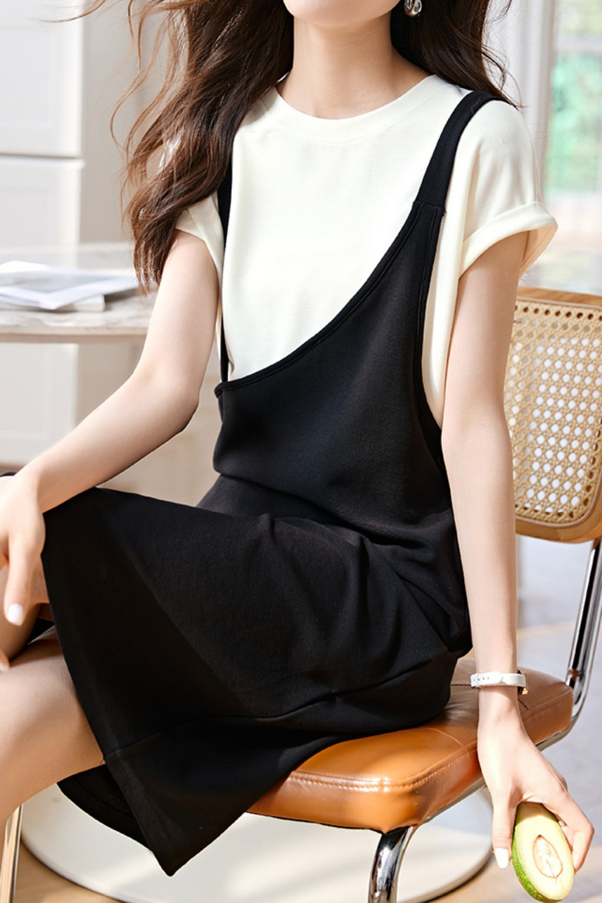 Bi-Color Asymmetrical Shift Dress Bi-Color Asymmetrical Shift Dress